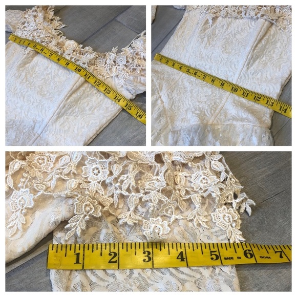 Florencia fume vintage 80s lace gown. - Picture 9 of 9